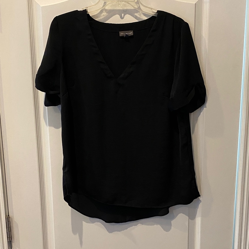 The Limited Black V-Neck Blouse